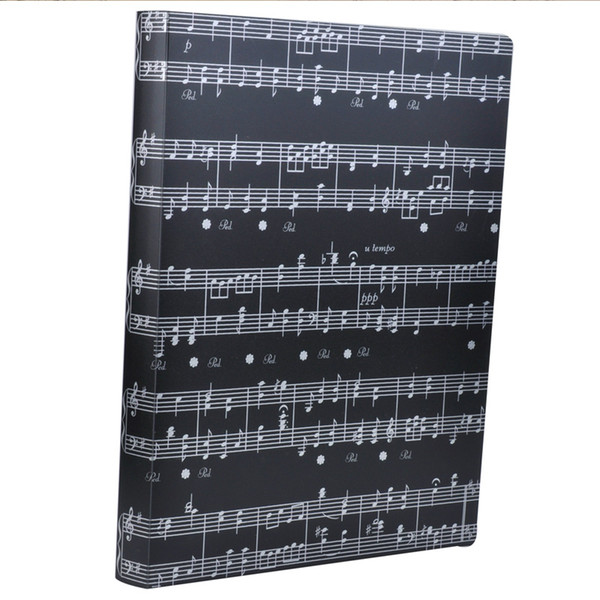 Beautiful Black Music Sheet File Holder Paper Documents Storage Folder Holder Plastic A4 Size