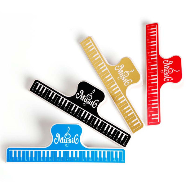 Music Book Clip 4 pcs Acrylic Musical Notes Style Book Page Holder L Size-4 Color Assorted