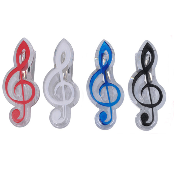 Plastic Music Stand Sheet Book Page Clip Folder High Note Clef Shaped Set of 4