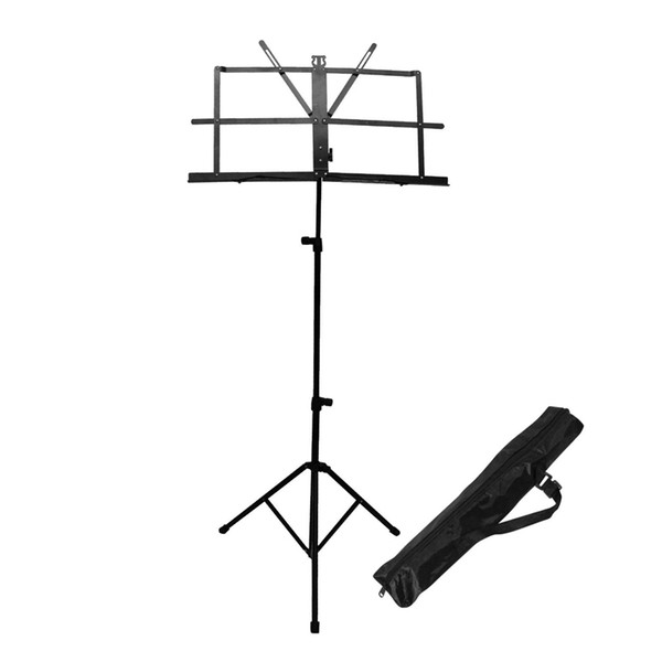 Free Shipping Enhanced Version Adjustable Folding Music Stand With Carrying Bag -Black Color