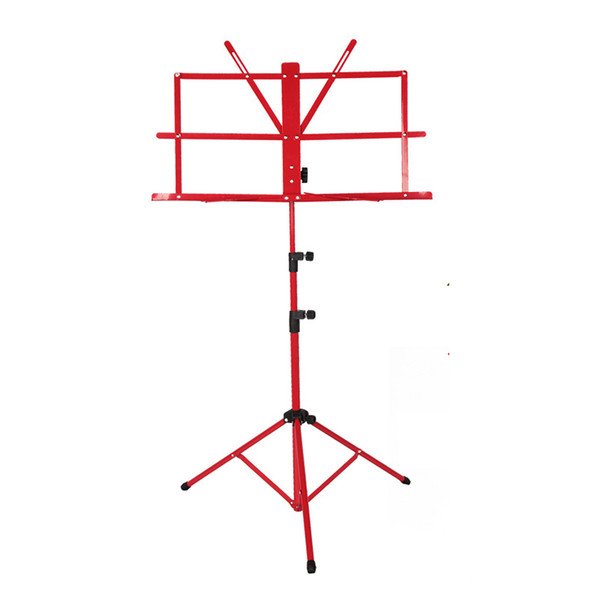 High Quality Music Sheet Holder Adjustable Folding Music Stand Sheet Holder With Carrying Bag -Red