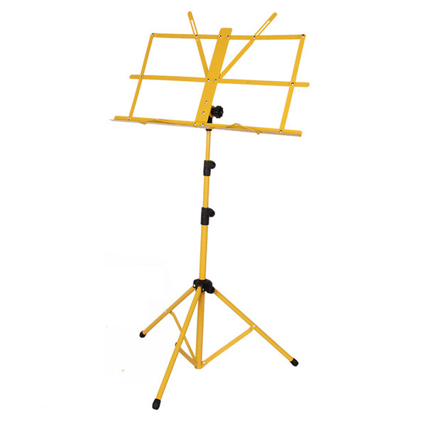 High Quality Music Sheet Holder Adjustable Folding Music Stand Sheet Holder With Bag -Yellow