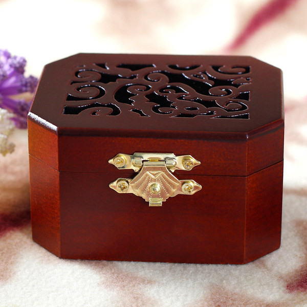 New Arrivals Classical Carving Style Wooden Polygon Shape Music Boxes Cute Gifts