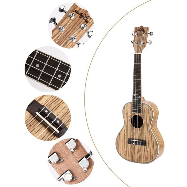 Pop2019 21 Inches MUH10 Ukulele Set 4 String Musical Instruments Set With Tuner For Solo Playing Singing Karaoke Creative gifts