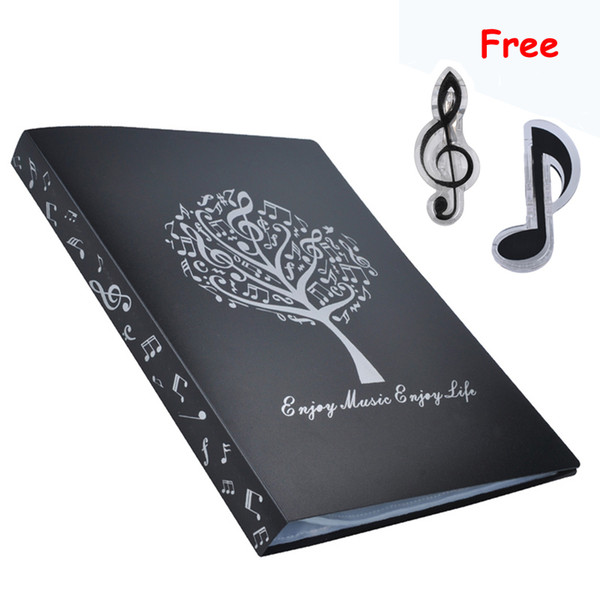 New Music Sheet File Paper Documents Storage Folder Holder Plastic A4 Size 40 Pockets Black