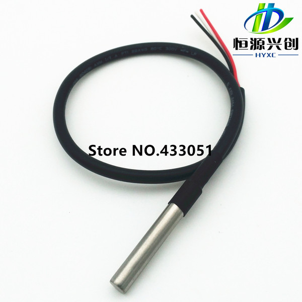 Digital Temperature Sensor Probe DS18B20 For Thermometer 30cm Waterproof Free shipping Digital signal output