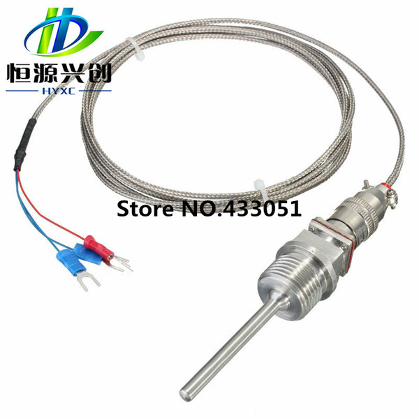 Wholesale-New Electric Unit High quality RTD PT100 Temperature Sensors 1/2 Inch NPT Threads With Detachable Connector Useful Tool Tools