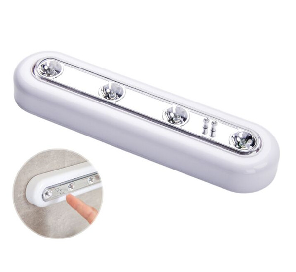 Diode White LED Touch Operated Battery Stick On Wall Under Cabinet Cupboard Light Active lamps Components