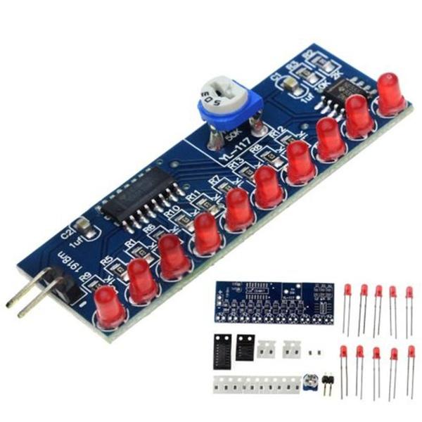NE555 CD4017 Running LED Flow Light Electronic Production Suite Board DIY Kit Module Capacitor Control Oscillator Clock Siganal