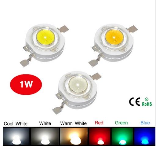 High Power LED Chipset Epistar 45mil LED Lamp 5 Colors R/G/B/CW/WW 3 to 4V 1W 350mA 120lm
