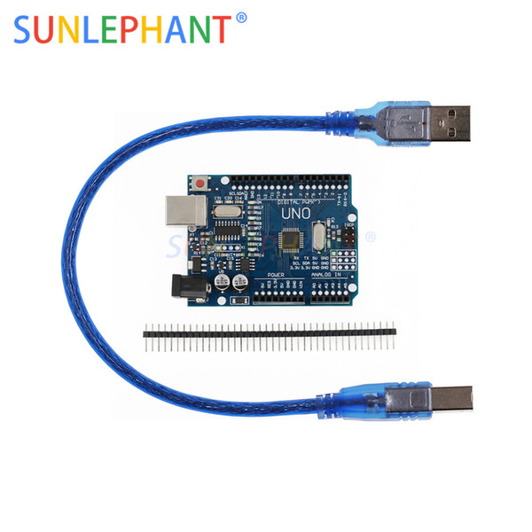 high quality One set UNO R3 CH340G+MEGA328P Chip 16Mhz For UNO R3 Development board USB CABLE MEGA 2560