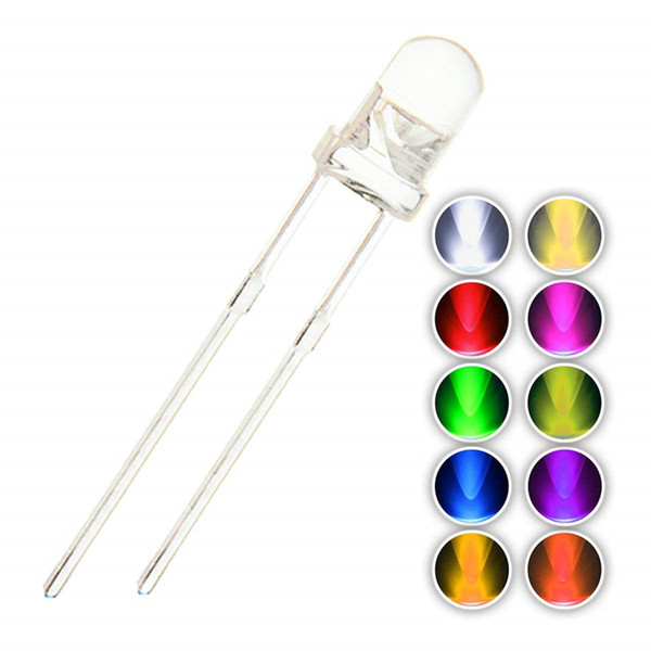 150 pcs 5mm RGB Multicolor Fast Flashing Dynamics LED Diode Lights Bright Lighting Bulb Lamps Electronics Components Light Emitting Diodes