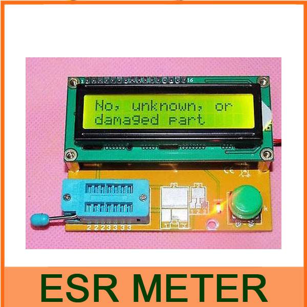 Wholesale-Free shipping :1602LCD- ATmega168 Transistor Tester Diode Triode Capacitance ESR METER Digital LED LC Meter MOS PNP NPN