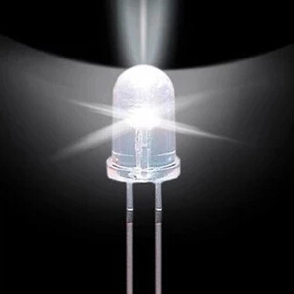 Free shipping New 300pcs/lot 5 mm led white light bulb High quality led light-emitting diodes white led Round head