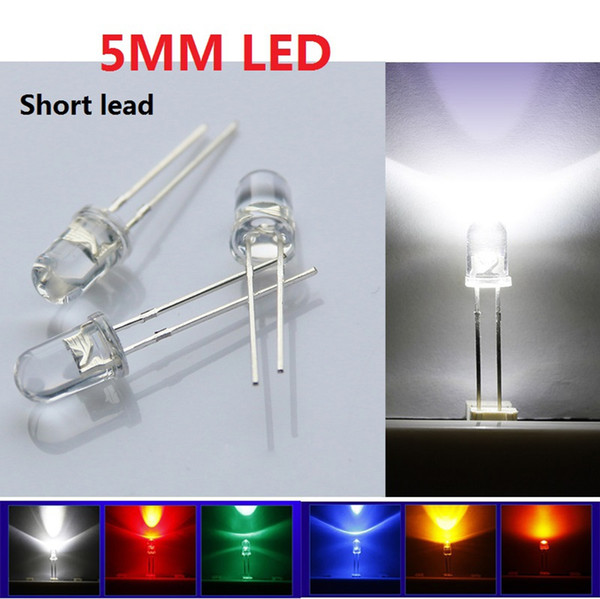 LED Diode 6 Color 1000pcs/lot Through Hole 5mm Straw Hat Ultra Bright LED Diode Kit Led 5mm Straw Hat LEDs Light Diodes