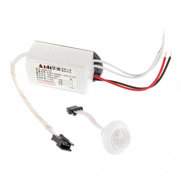 IR Infrared Module Body Sensor 200W 220V Intelligent Light Motion Sensing Switch White 4pcs/lot 7.5 x 3.8 x 2.8cm
