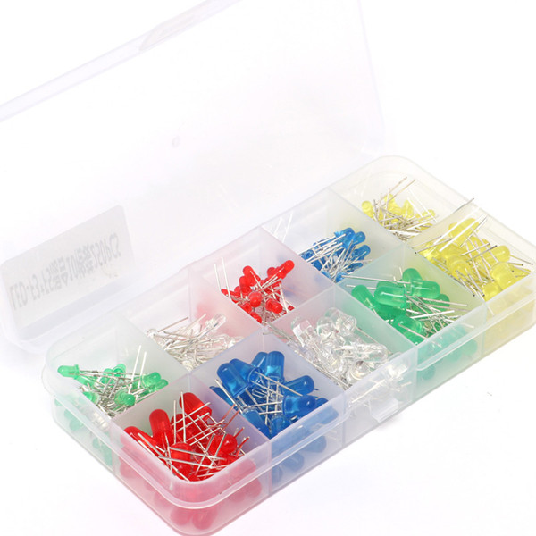 Hot 250pcs 3mm 5mm LED Light White Red Green Yellow Blue Assorted Emitting Diode DIY Set