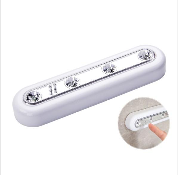 Diode White LED Touch Operated Battery Stick On Wall Under Cabinet Cupboard Light Active lamps Components