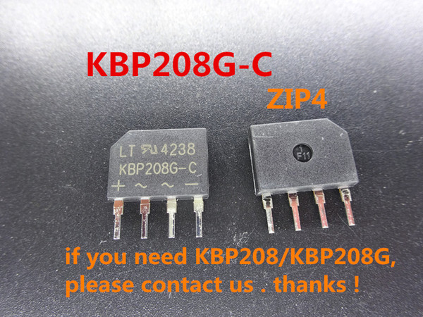 10pcs/lot new Bridge Rectifier KBP208G-C ZIP4 in stock free shipping