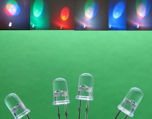 water clear 5mm RGB slow Flash LED Lamp,Rainbow led,Blink leds 1500pcs/lot