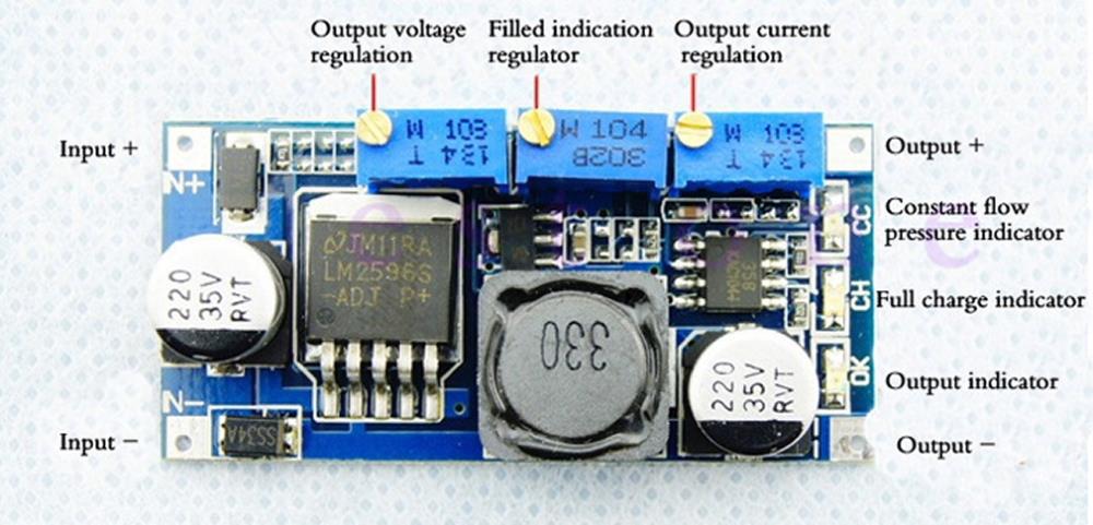 Wholesale-1pcs High Quality Step-down Adjustable Power Supply Module CC-CV LED DC-DC LM2596 Driver Wholesale