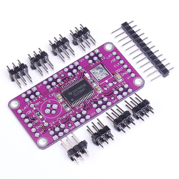 TLC5947 12-Bit 24-Channel LED Driver PWM Module With Internal Oscillator 12 Bit 3-5.5V LED Driver PWM Oscillator Module