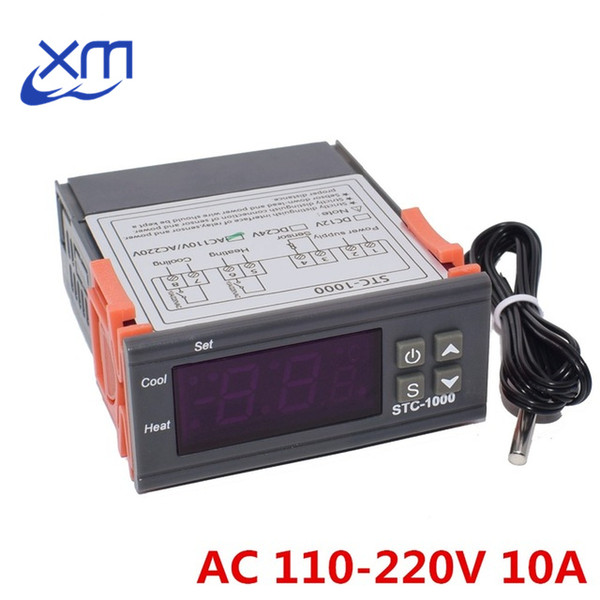 1pc STC-1000 LCD Digital Thermostat Temperature Controller for Incubator Two Relay Output Thermoregulator Heater And Cooler
