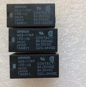 New Original OMRON POWER RElay G6B-1174P-FD-US-24 RELAY GEN PURPOSE SPST 8A 24V include Base