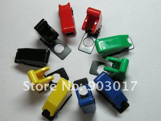 Safety Flip Cover for Toggle Switch Opacity Multicolor (red ,yellow,green,blue,black) 10 pcs