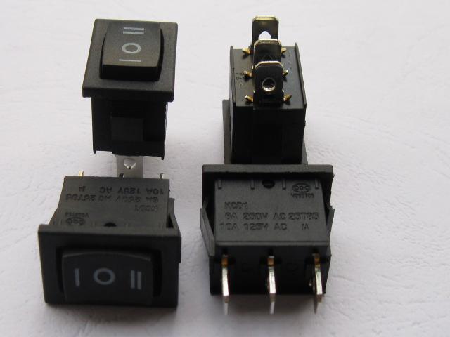 30 pcs Black ON/OFF Rocker Switch KCD1 3pin