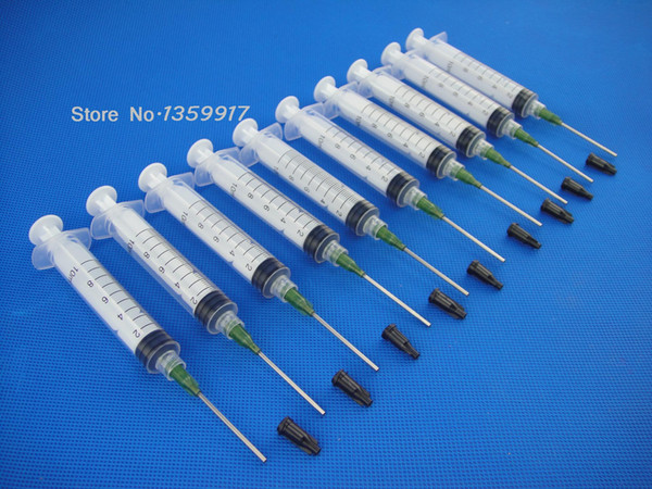 10ml Syringes with 14Ga 1.5'' Blunt Tip Needle Great for Glue Applicator Oil Dispensing