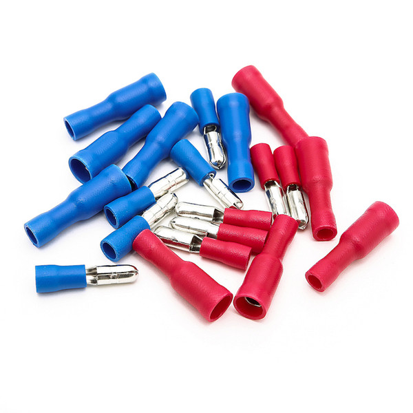 100PCS Suyep Butt Connector Crimp Terminal Male Female Pre-Insulating Joint 22-16 AWG MPD1.25-156 FRD1.25-156