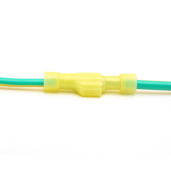 500PCS Electrical Connector Nylon Fully Insulated Male Female Butt Terminal Crimp Red FDFN / MDFN 5.5-250 Yellow