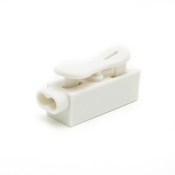 20PCS ZQ-1P Self Locking Spring Wire Connectors Electrical Cable Clamp Terminal Block white Quick Splice Lock Wire Terminal Connectors