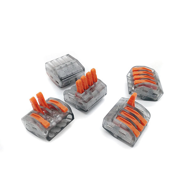 10PCS 222-414 PCT-214 type Universal Compact 4 wire connector Lever Nuts 4 Conductor Compact Wire Connector Wiring Adapter