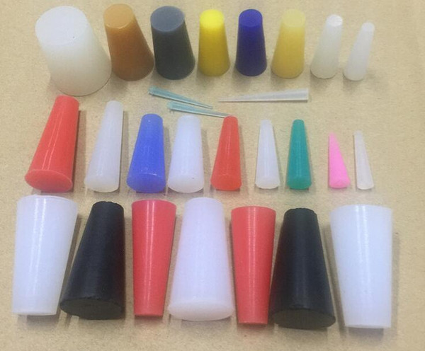 Silicone Rubber Cone Tapered Stopper Plugs Powder Coating Paint (length unit: mm)