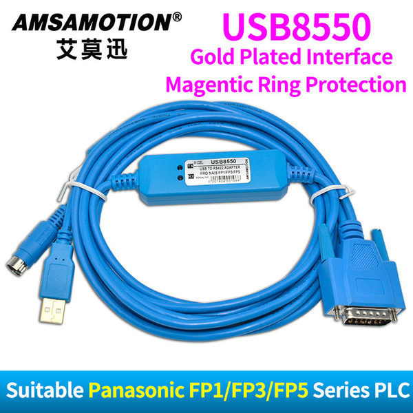 USB8550 Suitable Panasonic Nais FP1 FP3 FP5 Series PLC Programming Cable Download Line USB-AFP8550