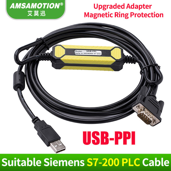 Amsamotion Upgraded Version Cable USB-PPI Suitable Siemens S7-200 PLC programming Cable USB-PPI communication Cable Download Line