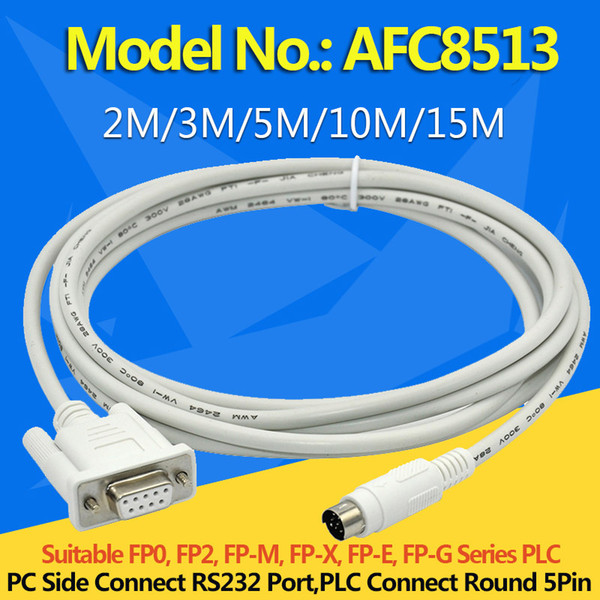 AFC8513 Suitable Nais Panasonic FP0 FP2 FP-M FP-X FP-E FP-G Series PLC Programming Cable Support WIN7/XP