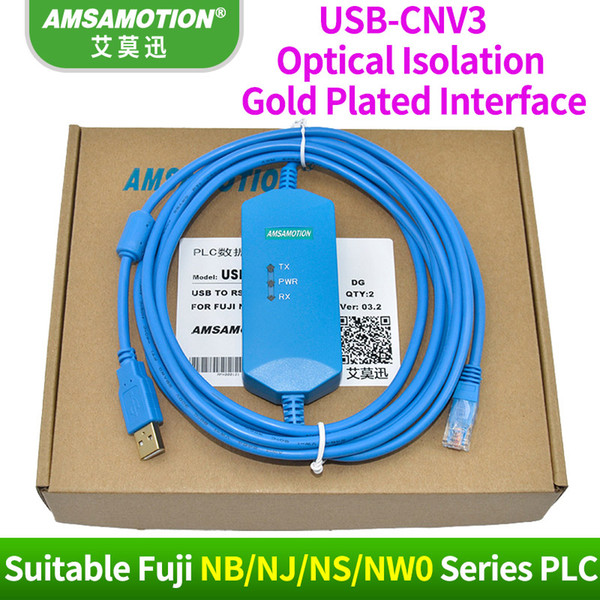 USB-CNV3+ Data Download Line Suitable Fuji NB/NJ/NS/NW0 Sseries PLC Programming Cable