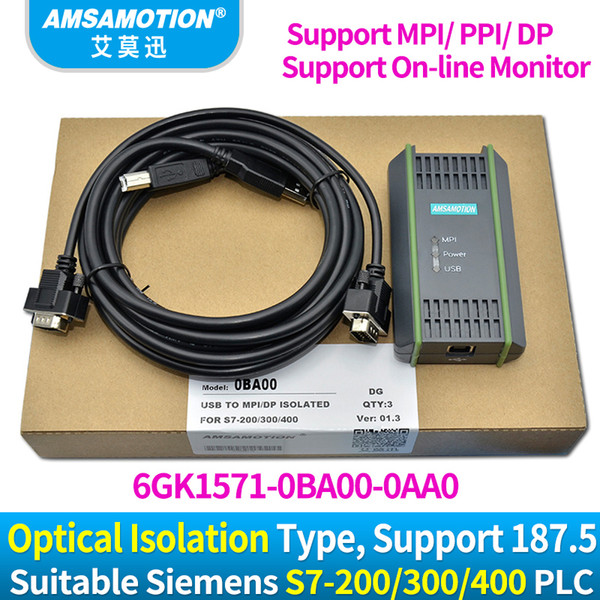 USB-MPI DP PPI for S7-200 300 400plc programming cable PC Adapter USB A2 6GK1 571-0BA00-0AA0 PC Adapter For S7 System