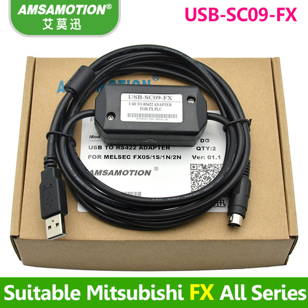 USB SC09 FX Adapter Suitable For Mitsubishi FX all Series PLC USB-SC09-FX MELSEC Programming Cable 8pin port