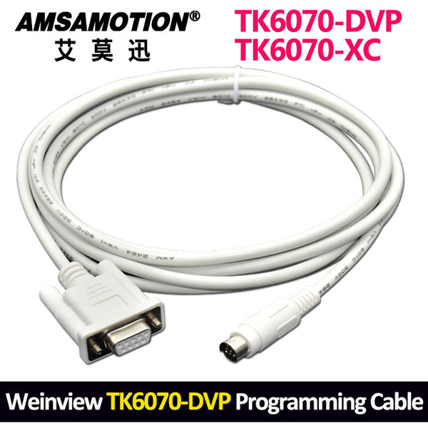 Suitable Weinview TK6070 HMI Touch Panel Connect Delta Xinje PLC Programming Cable TK6070-DVP TK6070-XC