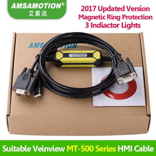 USB-MT500 Yellow-black New Design Cable Suitable Veinview MT506M MT506T MT508T Series MT500 Touch Panel HMI Programming Cable Download Line