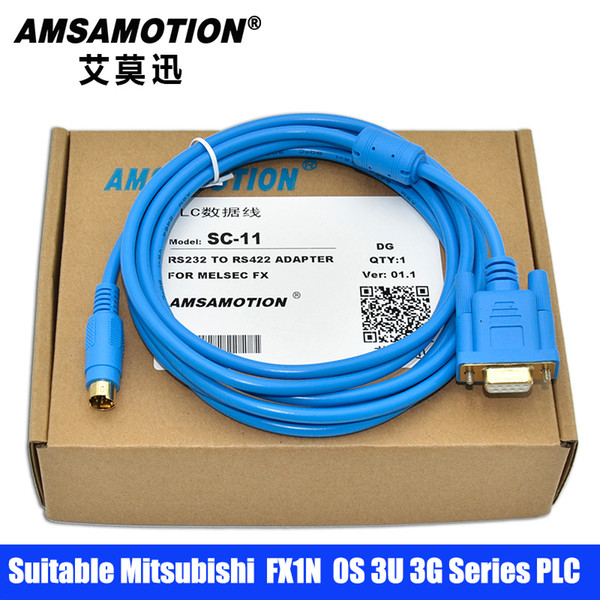 Suitable Mitsubishi Serials FX1N 0S 3U 3G Series PLC Programming Cable SC-11 Communication Download Cable