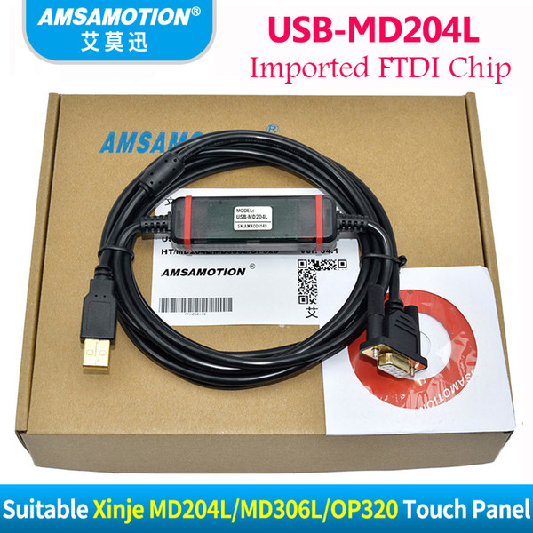 USB-MD204L Suitable XINJE OP320-A MD204L MD306L Touch Screen Series PLC Programming Cable Download Cable FTDI With 1Year Warrenty