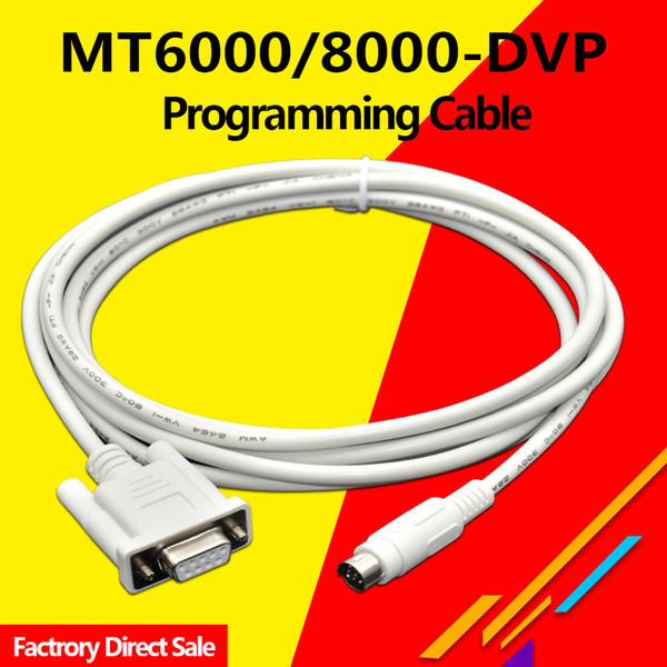 MT6000-DVP Suitable Veinview MT6000/MT8000 HMI To Delta DVP Series PLC Programming Cable MT8000-DVP 9pin male-Round 8pins