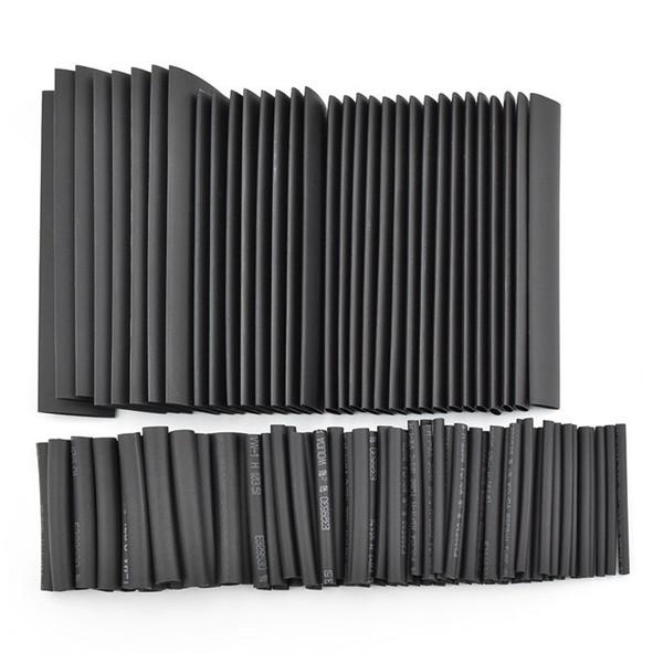 320pcs 8 Sizes 1.0/2.0/3.0/4.0/6.0/8.0/10.0/13.0mm Heat Shrinkable Tube Shrink Tubing Black Wire Wrap