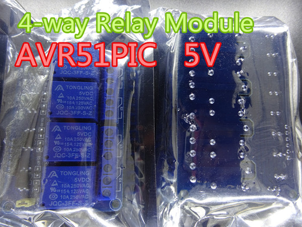 1pc New Relay 4-way Relay Module 5V Expansion Board Module with Optocoupler Isolation Support AVR51PIC Monolithic Indicator Light In stock