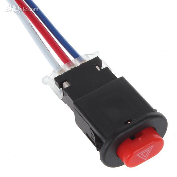 Motorcycle Double Flash Dangerous Lamp/light Mini Switch with 3 Wires Built-in Lock MOT_307